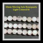 Rounds: Light Rose Quartz 10mm by the Strand 15 - 16 inches
