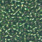 Seed Beads Foil Lined Dark Green 1 ounce