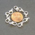 Base Metal Findings: Clasps: Triggers 6 x 12mm Silver Colored, 100 clasps