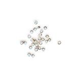 Base Metal Findings: Crimp Beads, Silver Colored 2mm Serrated, 100 pieces