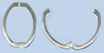 Base Metal Findings: Pearl Shortener Silver Colored and Hinged, 10 pieces