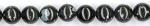 Rounds: Snowflake Obsidian (Volcanic Glass)  6mm Strands 15 - 16 inches