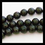 Rounds: Jet  8mm 15 - 16 inch strands