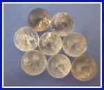 Spheres: Crystal about an inch,  Approximately, $4 each