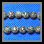Rounds: Sea Lily Fossil Jasper 8mm Strands 15 - 16 inches