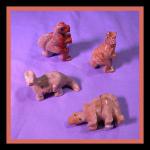 Soapstone Animal Carving: Medium Dinosaur, Dinosaurio, about 2 1/4 inches at their longest, One (our choice)