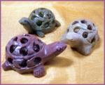 Soapstone (She's with child) Small Turtle Within the Turtle, 2 inches or so, 3 for $12