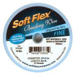 Wire: Softflex .014  30 feet of beading wire, thin, for pearls, Original Satin Silver