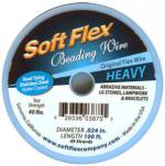 Wire: Softflex .024 100 feet of beading wire - Spool, thickest, Original Satin Silver