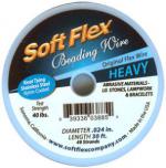Wire: Softflex .024  30 feet of beading wire, by the spool, Original Satin Silver