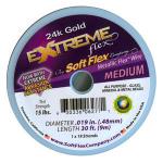 Wire: Softflex Extreme Gold  .019, 30 foot beading wire spool