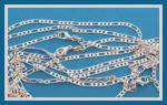 Chain: Silver Plated Figaro Chain 16 inches, 10 chains