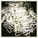 Base Metal Findings: Clasps: Zipper Pull / Lanyard Hook, Silver Colored  100 pieces