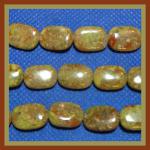 Soft Rectangles: 10 x 14mm Epidote 15 - 16 inch strands