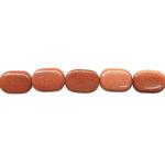 Soft Rectangles: 10 x 14mm Goldstone (Glass) 15 - 16 inch strands