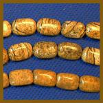 Soft Rectangles: 10 x 14mm Picture Jasper 15 - 16 inches