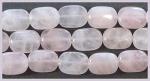 Soft Rectangles: 10 x 14mm Rose Quartz 15 - 16 inches