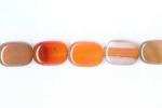 Soft Rectangles:  6 x 8mm Carnelian (Natural) 15 - 16 inches