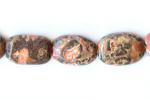 Soft Rectangles: 8 x 12mm Leopardskin Jasper 15 - 16 inches
