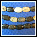 Soft Rectangles: 8 x 12mm Picasso Stone 15 - 16 inch strands
