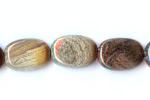 Soft Rectangles: 8 x 12mm Silver Leaf Jasper Strands 15 - 16 inches