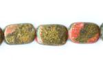 Soft Rectangles: 8 x 12mm Unakite 15 - 16 inches