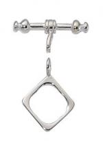 Sterling Silver Clasps: Toggles 12mm Square / Diamond, 3 for $35