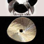 Sterling Silver Beads: Brushed Wavy Discs  12mm, 10 pieces