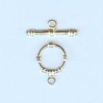 Sterling Silver Clasps: Toggles Round Fancy 14 - 15mm, 3 for $24