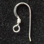Sterling Silver Earwires: French Hook #1, Coil but No Ball, 100 pieces