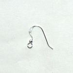 Sterling Silver Earwires: French Hook #2, Ball but No Coil, 100 pieces
