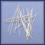 Sterling Silver Headpins: 2 Inch 24 Gauge, 100