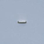 Sterling Silver Beads: Capsules Faceted 3 x 9mm, 10 beads