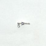 Sterling Silver Earwires: Ball & Post 3mm w/ Loop / Nut, 100 pieces