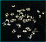 Sterling Silver Crimp Covers: 4mm, 100 pieces