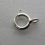 Sterling Silver Clasps: Spring Rings 5mm, 10 clasps