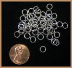 Sterling Silver Jump Rings: 6mm Round Open, 100 pieces