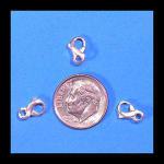 Sterling Silver Clasps: Infinity 6 x 9mm, 3 for $15