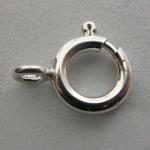Sterling Silver Clasps: Spring Rings 8mm, 10 clasps