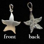 Sterling Charms: Flat Brushed Starfish