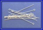 Sterling Silver Eyepins: 2 Inch 22 Gauge, 100 pieces