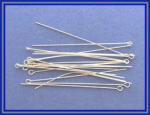 Sterling Silver Eyepins: 2 inch 24 Gauge, 100 pieces