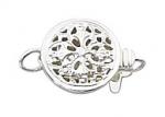 Sterling Silver Clasps: Single 9mm Round Filigree Clasp, 3 for $12