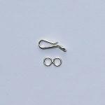 Sterling Silver Clasps: Hook & Eye 13mm, 10