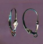 Sterling Silver Earwires: Leverback Fleur de Lis, 10 pieces