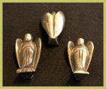 Stone Figurine Angels: Pyrite about 2 inches tall