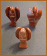 Stone Figurine Angels: Red Jasper about 2 inches tall