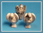 Stone Figurine Angels: White Howlite about 2 inches tall