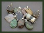 Pendants: Stone Mix, 10 pendants