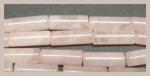 Tubes: 7 x 18mm Rose Quartz 15 - 16 inches